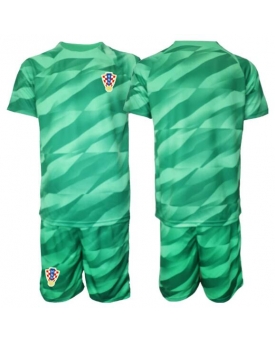 Billige Fotballdrakt Kroatia Keeper Replika Bortedraktsett Barn VM 2026 Kortermet (med bukser)